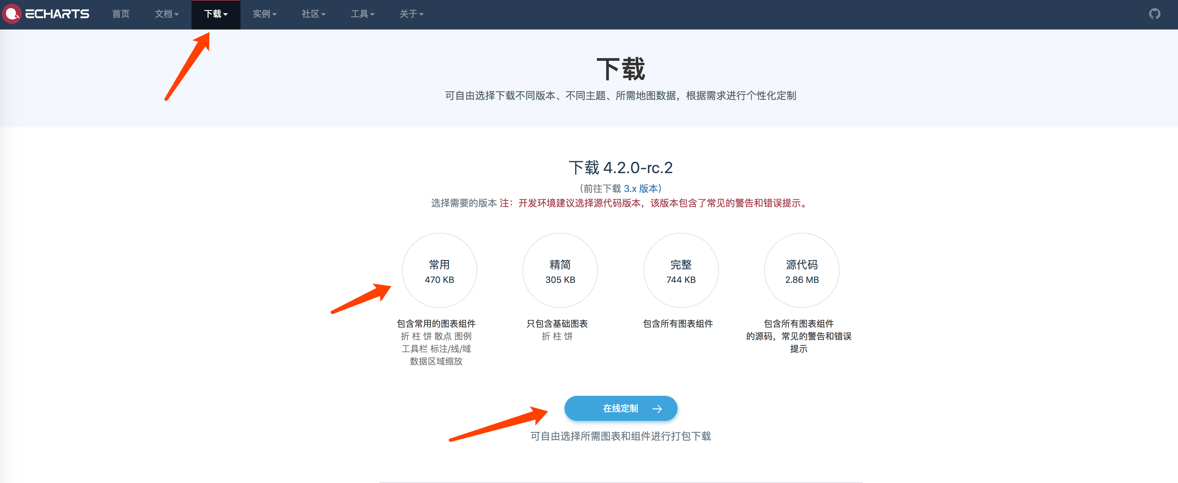 echarts在线定制下载