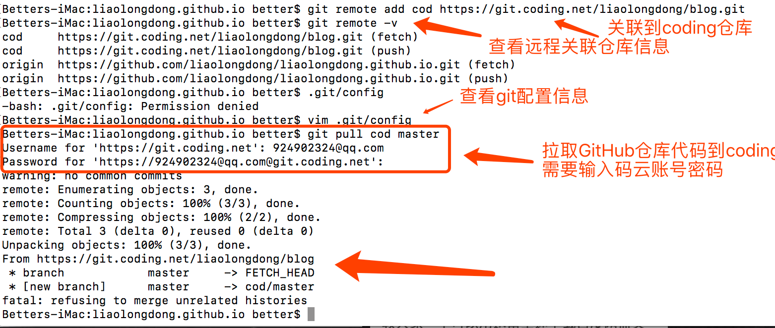 github项目关联coding项目